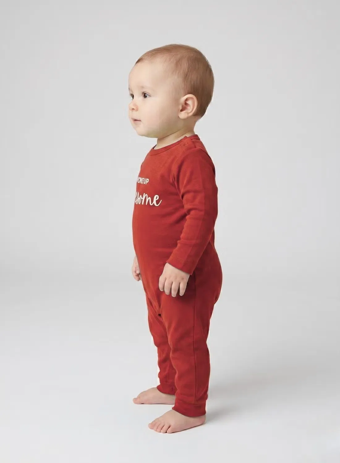 Боди-комбинезон с принтом Baby i woke up awesome Babyqlo, красный — фото 4