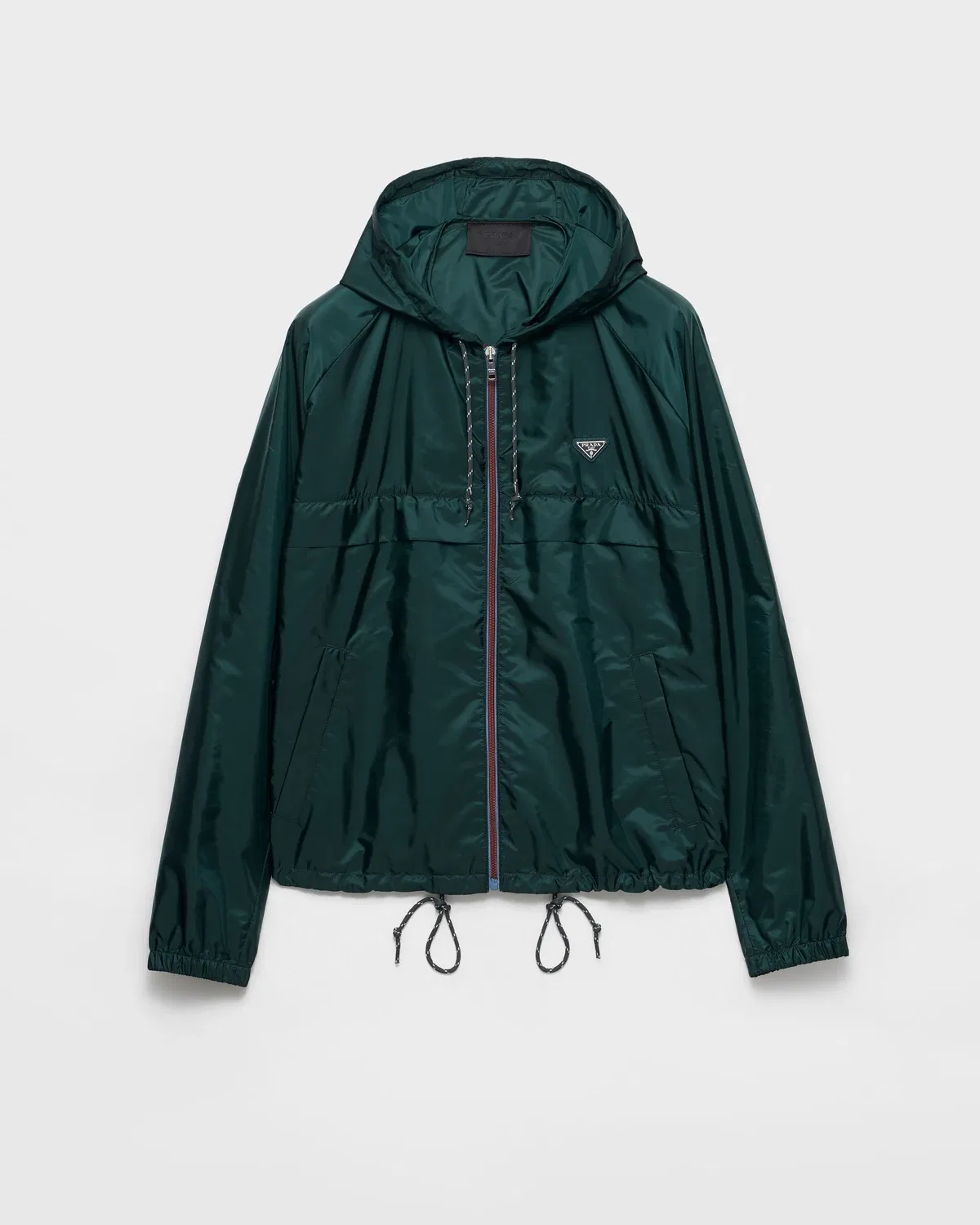 Куртка-блузон с капюшоном Re-Nylon Prada, зеленый
