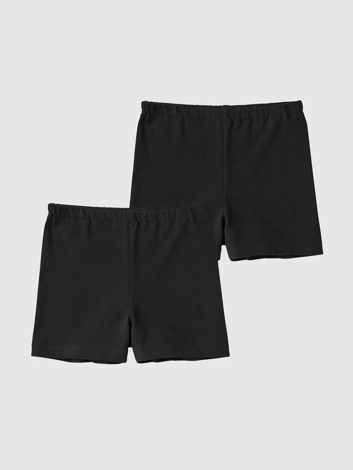 Штаны Uniqlo, для девочек, комплект из двух, черный — фото 2