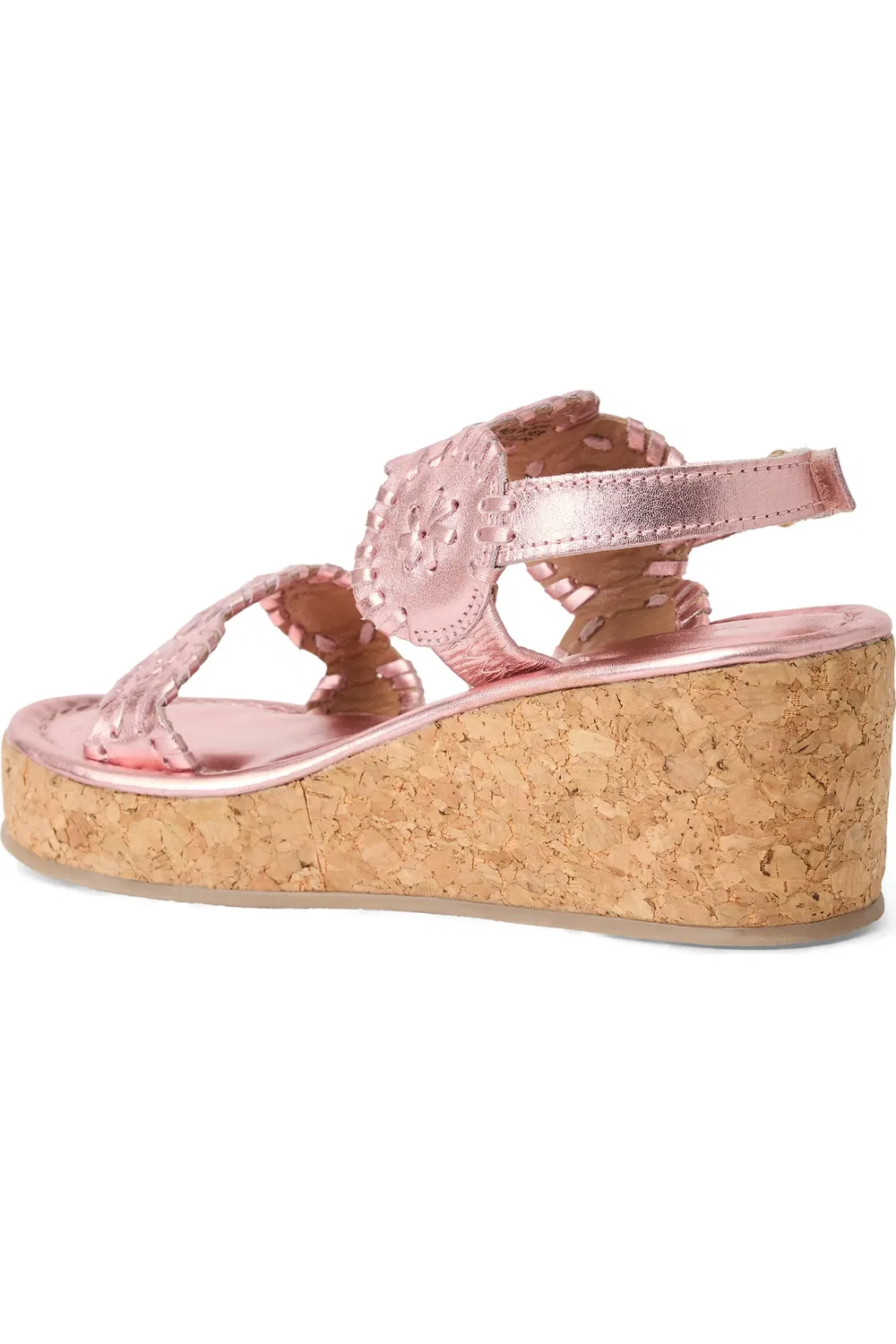 Сандалии детские на платформе из пробки Lauren Slingback Jack Rogers, Rose Quartz — фото 2