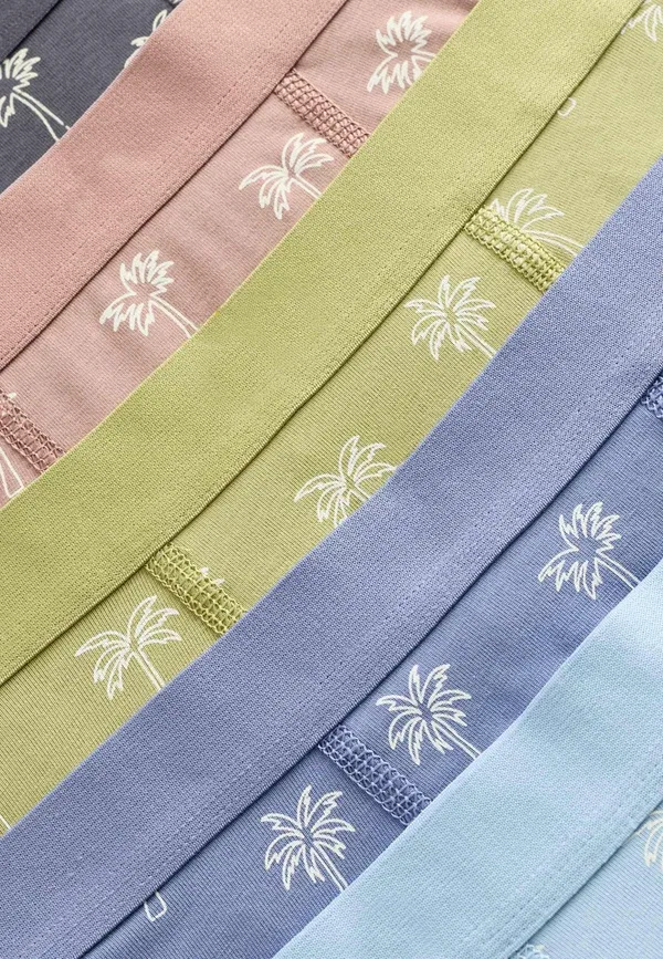 Трусы из хлопка с эластаном 5 pack palm print - trunks Marks & Spencer, multi, мультиколор — фото 2