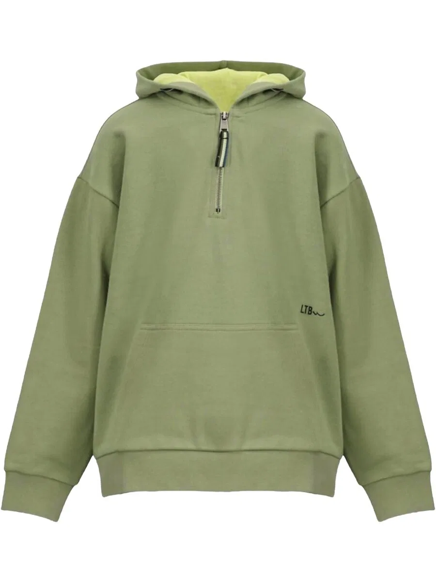 Толстовка LTB Jeans 'LTB Jeans Jungen Sweatshirt mit Ruckendruck' зеленого цвета