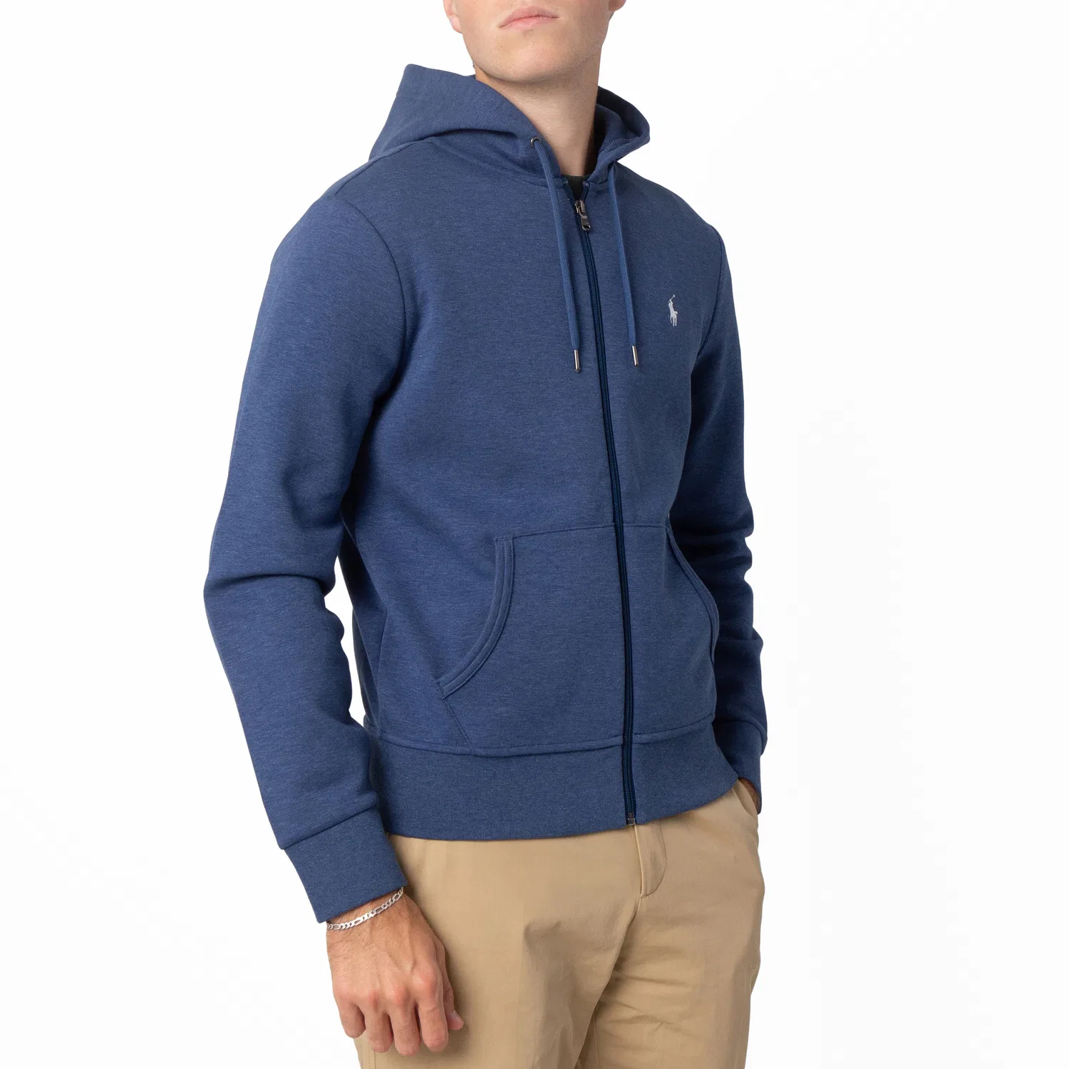 Худи с капюшоном и вышивкой пони Double Knit Polo-Pony Polo Ralph Lauren, Blue — фото 3