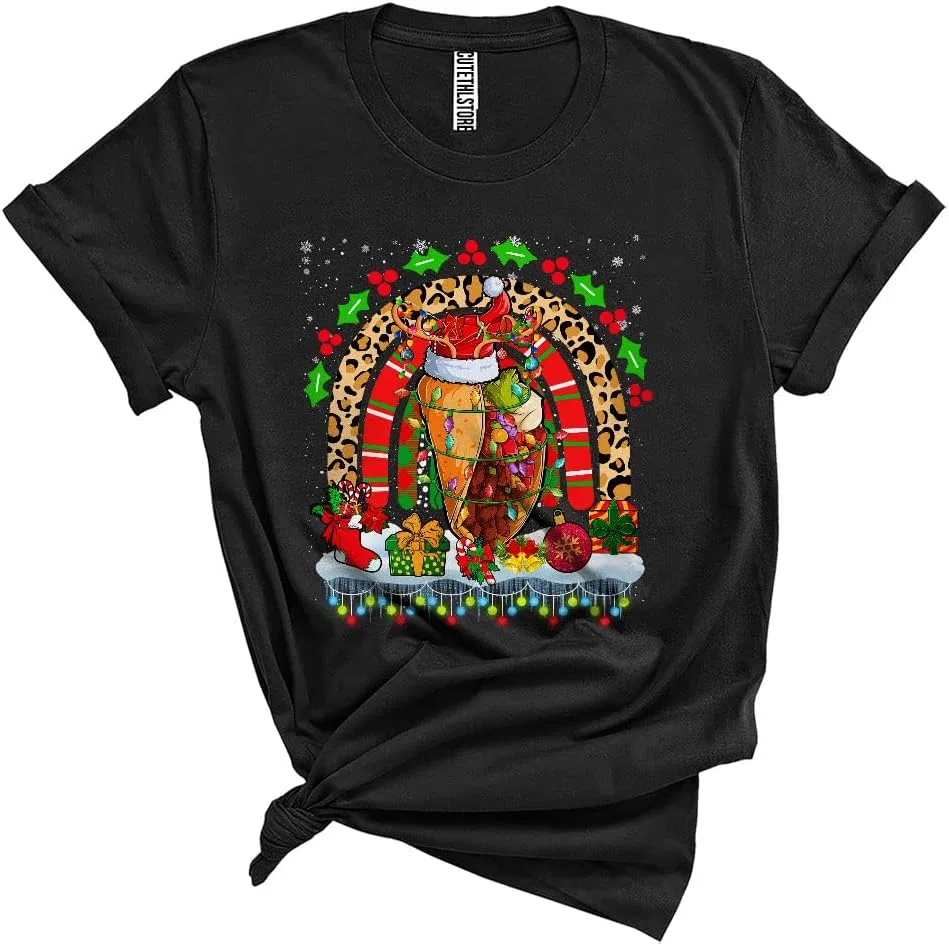 Футболка с принтом Reindeer Santa Taco, Black