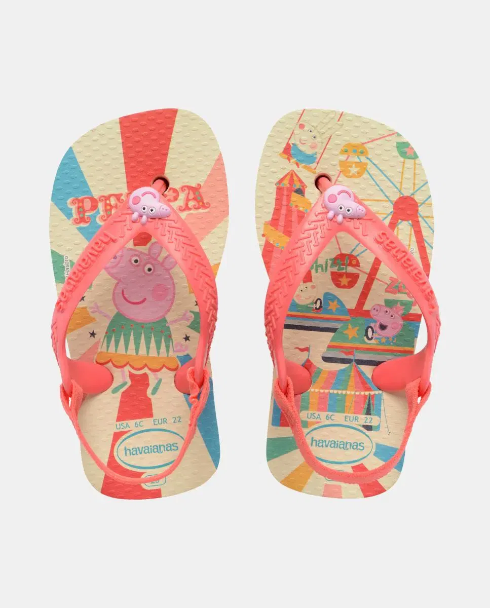Детские шлепанцы для девочек Peppa Pig Havaianas, Coral / Blanco