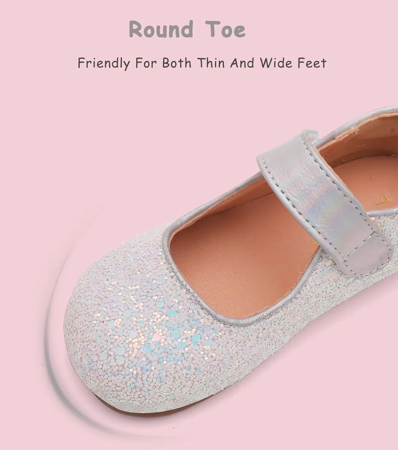 Детские туфли Мэри Джейн для девочек Flower Girl Dress Shoes Mary Janes Flat Nedaan, Rainbow — фото 2