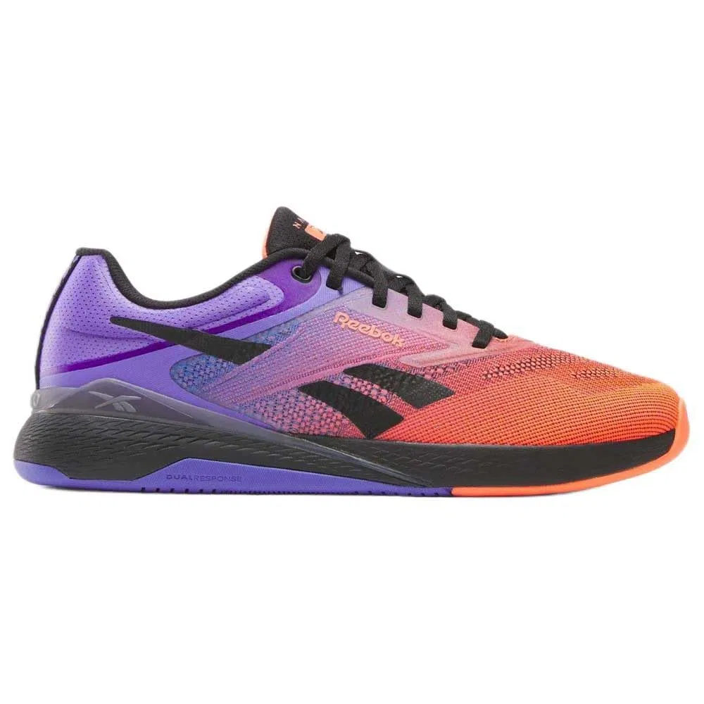 Детские кроссовки для девочек с липучкой Nano X5 Reebok, Ftw White Flash Orange Royal Purple
