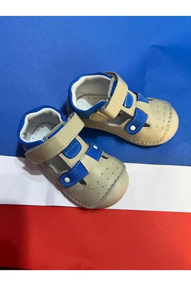 Детские сандалии для девочек кожаные ортопедические Beyez First Step Windy Shoes, Beige — фото 3