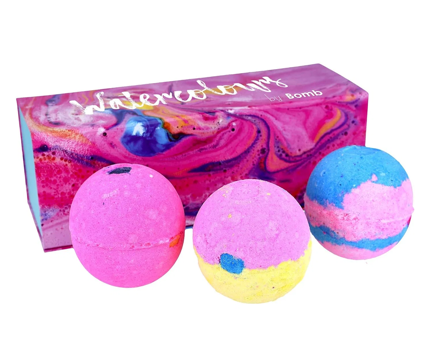 Бомбочка для ванны Watercolour Bath Art Blaster, Bomb Cosmetics, набор из 3 шт, 1.05 кг