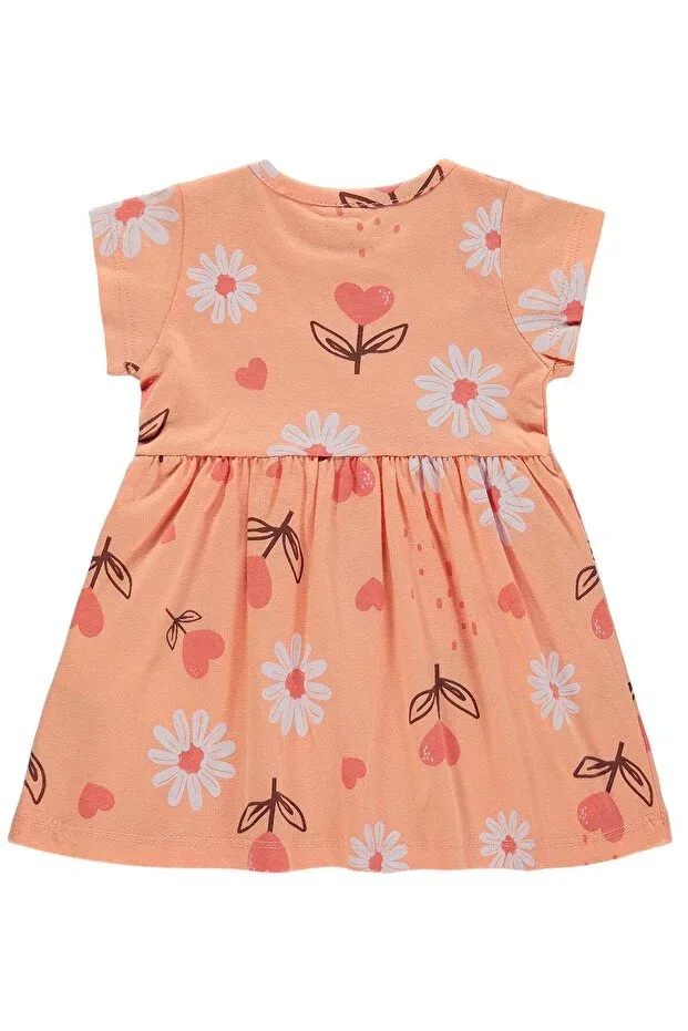 Детское платье для девочек с принтом Floral Heart Print Civil Baby, Salmon — фото 2