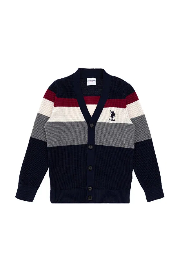 Детский кардиган для мальчиков с длинным рукавом U.S. Polo Assn., Navy Blue — фото 3
