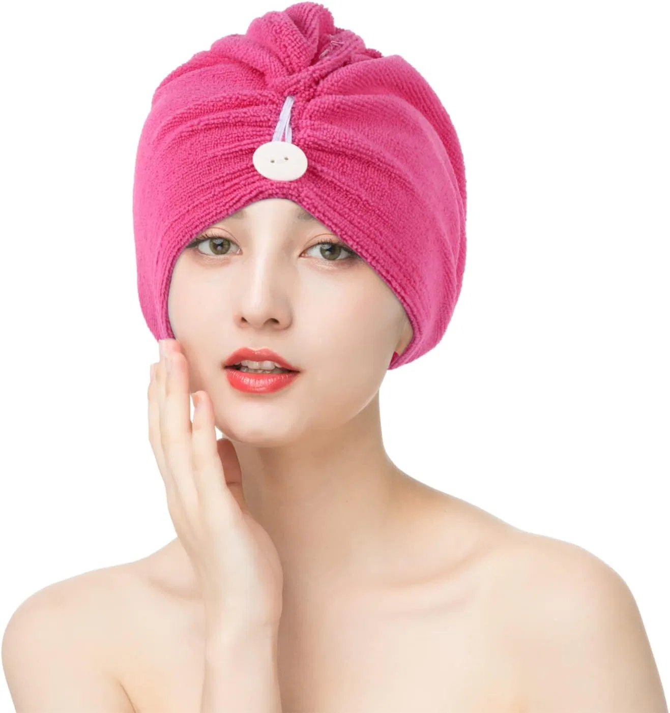 Шапочка для душа Microfibre, Cabilock, 3 Pieces, 60x25 cm, Pink — фото 4