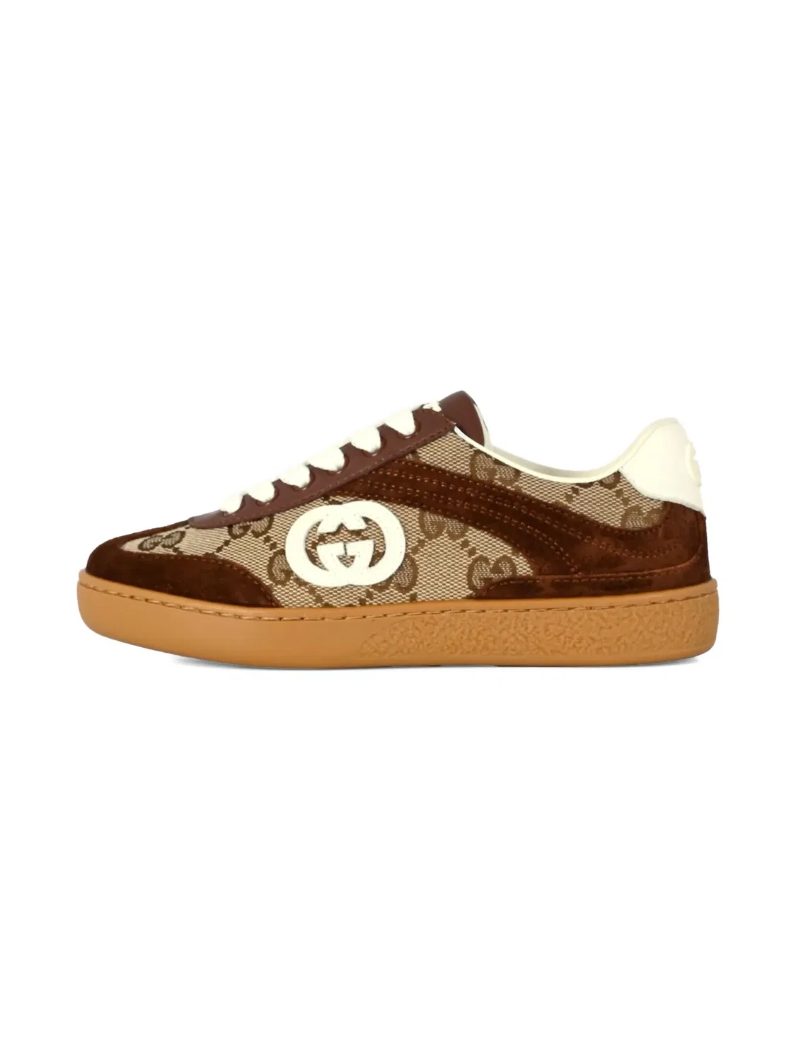Кроссовки Gucci GG-Canvas из замши, коричневый — фото 2