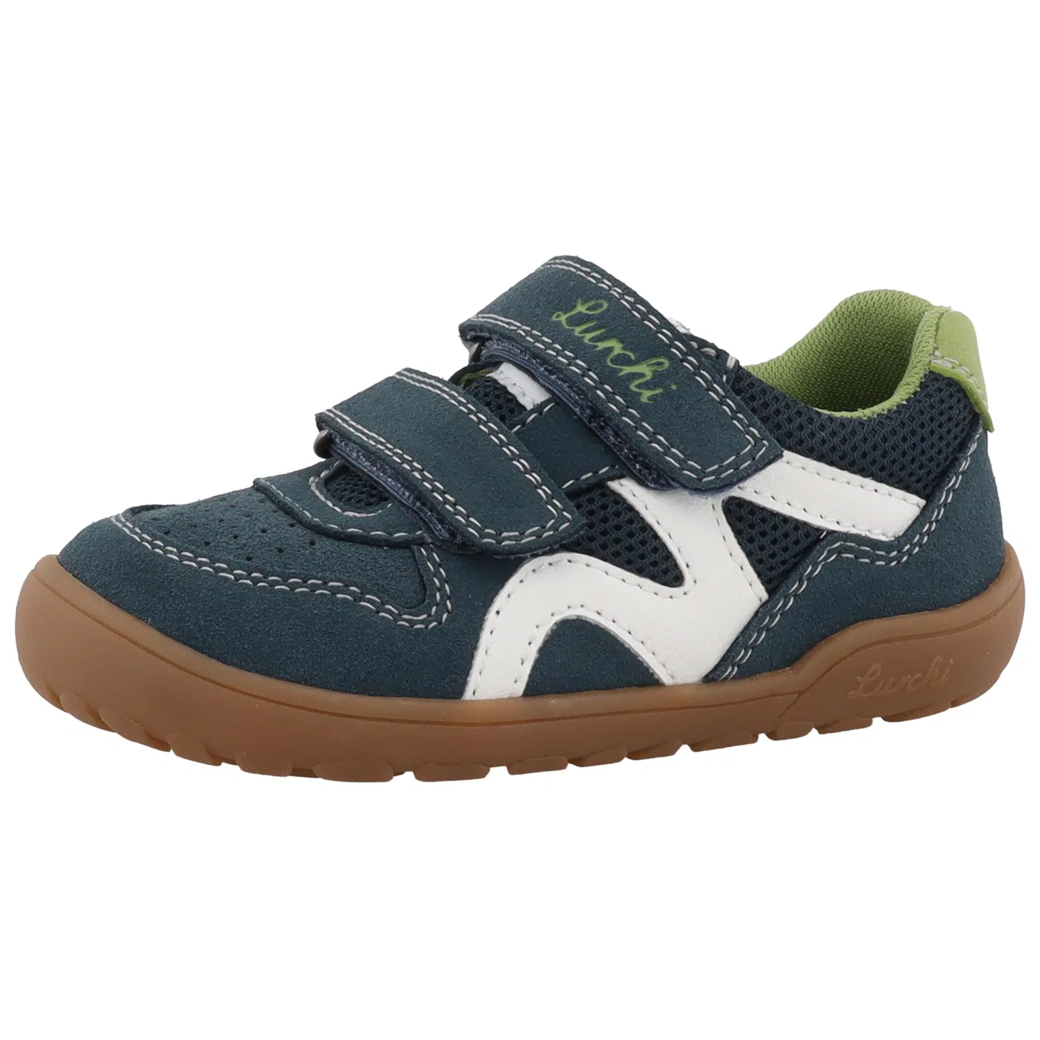 Детские ботинки для ходьбы босиком Jamin Lurchi, Blue-White-Green