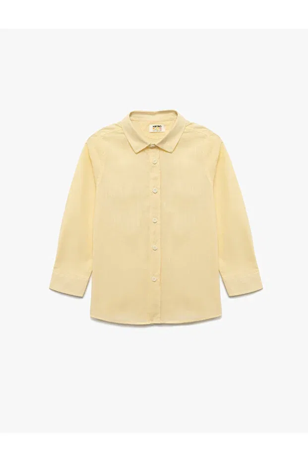 Детская рубашка для мальчиков хлопковая Basics Koton, Yellow