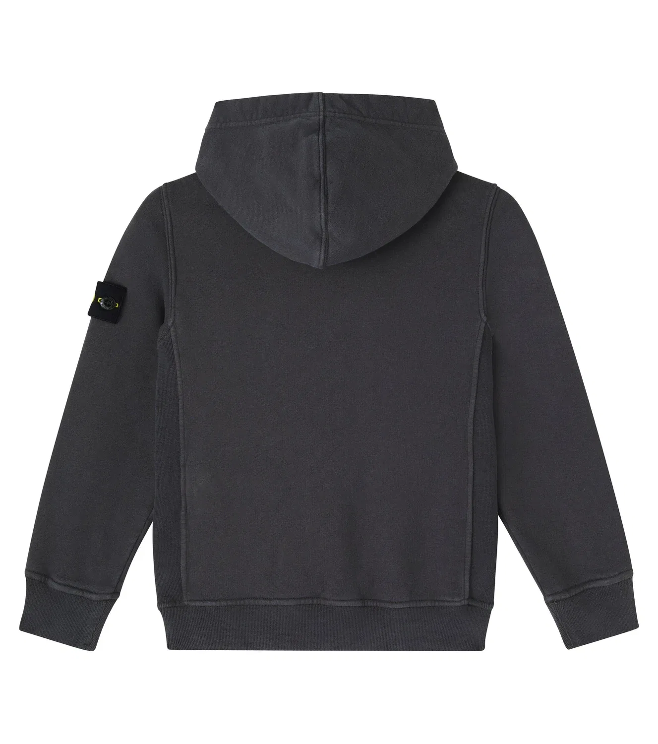 Худи с капюшоном из хлопкового джерси Stone Island Junior, серый — фото 3
