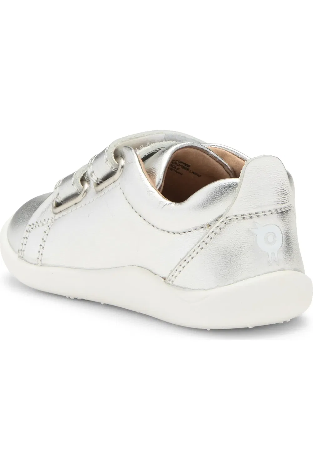 Детские кеды дышащие из блестящей кожи OLD SOLES, Silver — фото 2