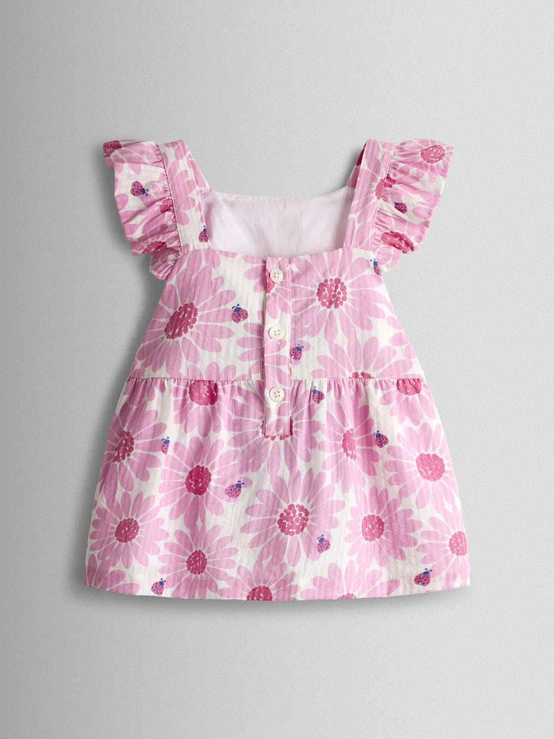 Детский комплект из топа с воланами и шорт, JoJo Maman Bébé, Pink Daisy & Ladybird — фото 3