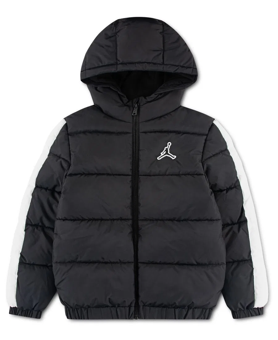Пуховик с капюшоном и длинным рукавом, Color-Block Jordan, Black