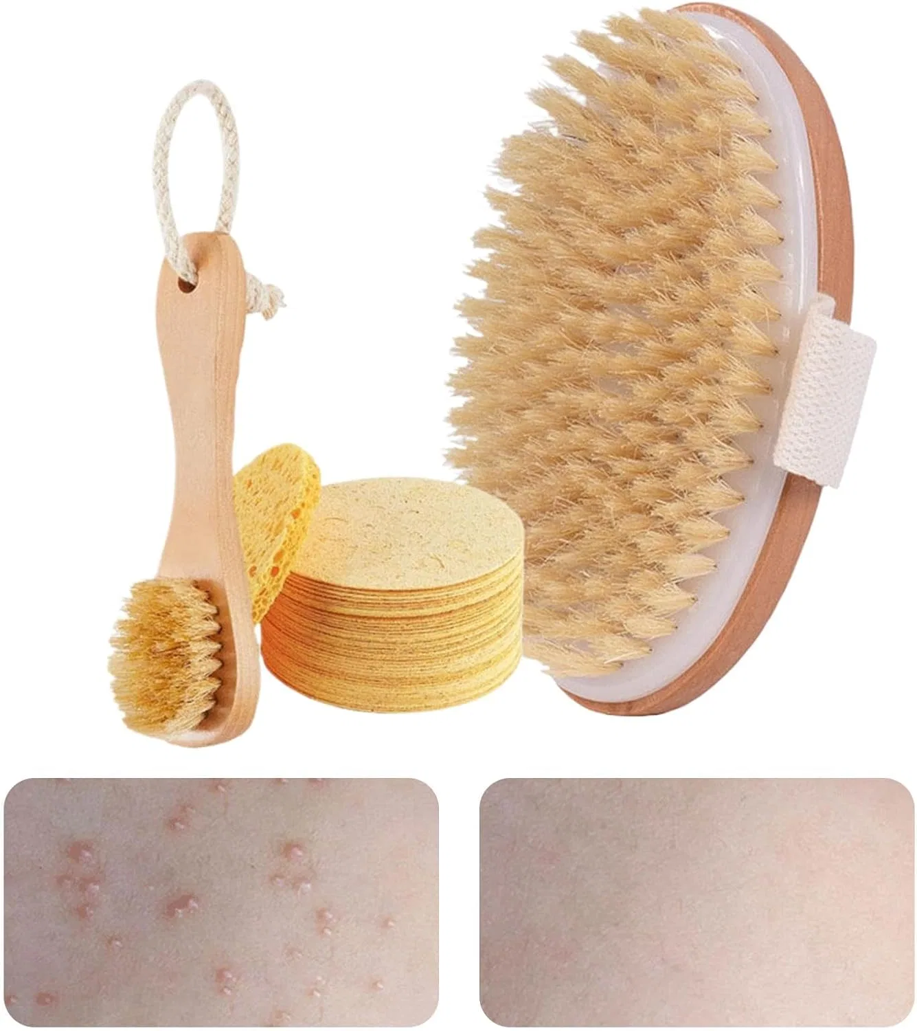 Набор щеток для душа, Sisal, Buche, 135 г Generic