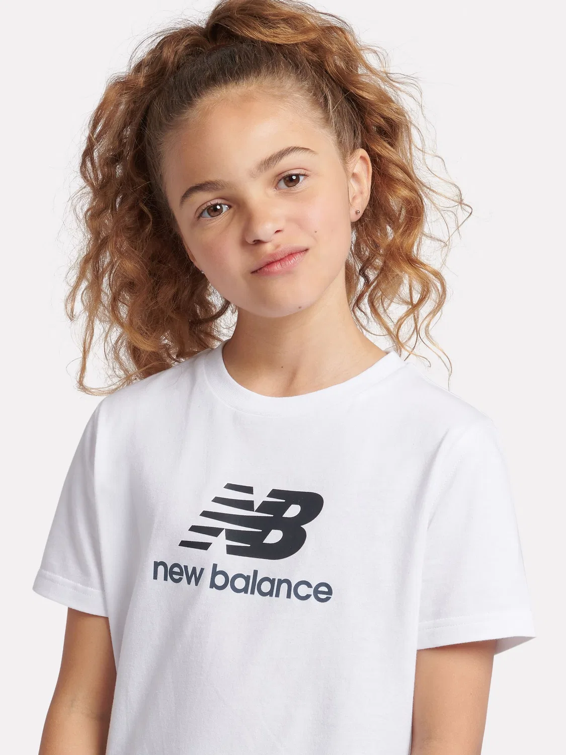 Футболка New Balance Stacked Logo, белый — фото 4