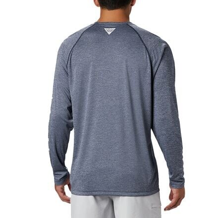

Рубашка Terminal Tackle Heather мужская Columbia, цвет Collegiate Navy Heather/White Logo