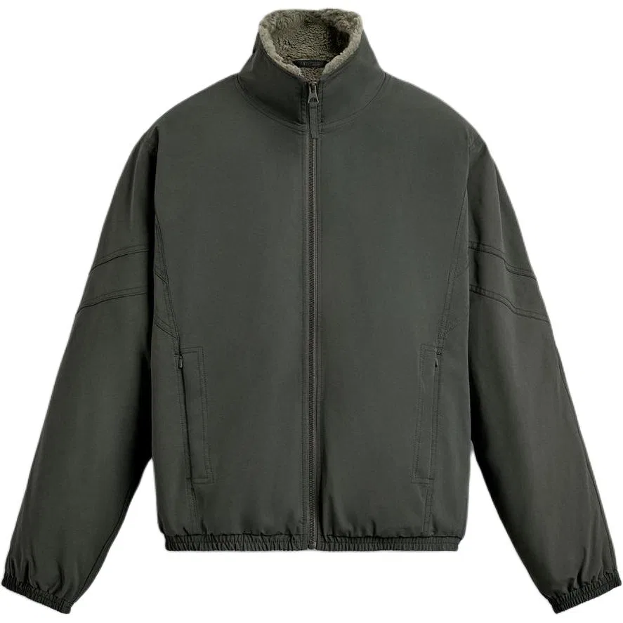Мужское пальто-пуховик с воротником-стойкой Khaki ZARA, Khaki