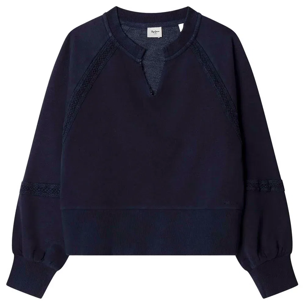 Детский свитшот для девочек с кружевными вставками Gabelle Pepe jeans, Blue