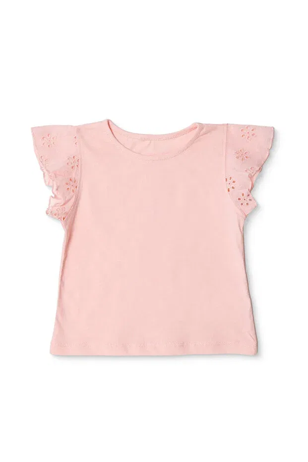Детская футболка с коротким рукавом Hellobaby, Ebebek Hello Baby, Powder