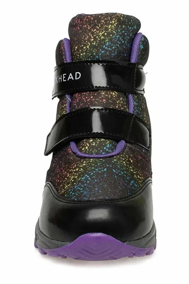 Детские ботинки для девочек с принтом Snowshell Kids Boots Shoes Buck4183black-purple Buckhead, Purple — фото 3