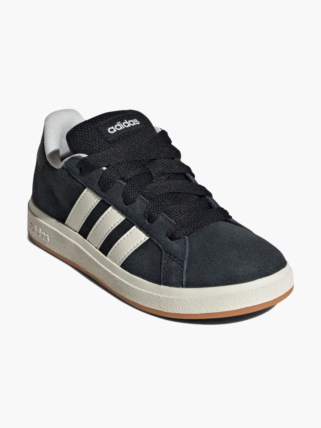 Детские кроссовки с тремя полосками Adidas Grand Court 00s, черный — фото 4