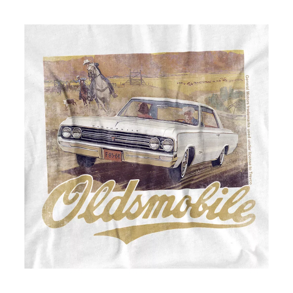 Детский боди-комбинезон с коротким рукавом Oldsmobile Western LOGOVISION, White — фото 2