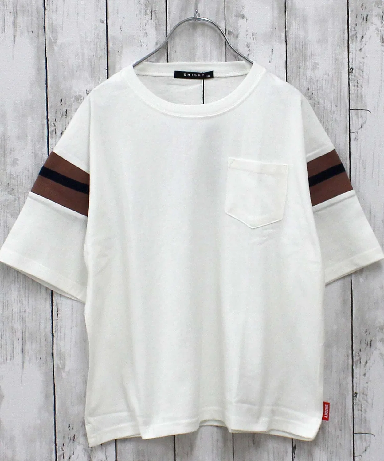 Детская футболка с длинным рукавомBig Silhouette SHISKY, Off White