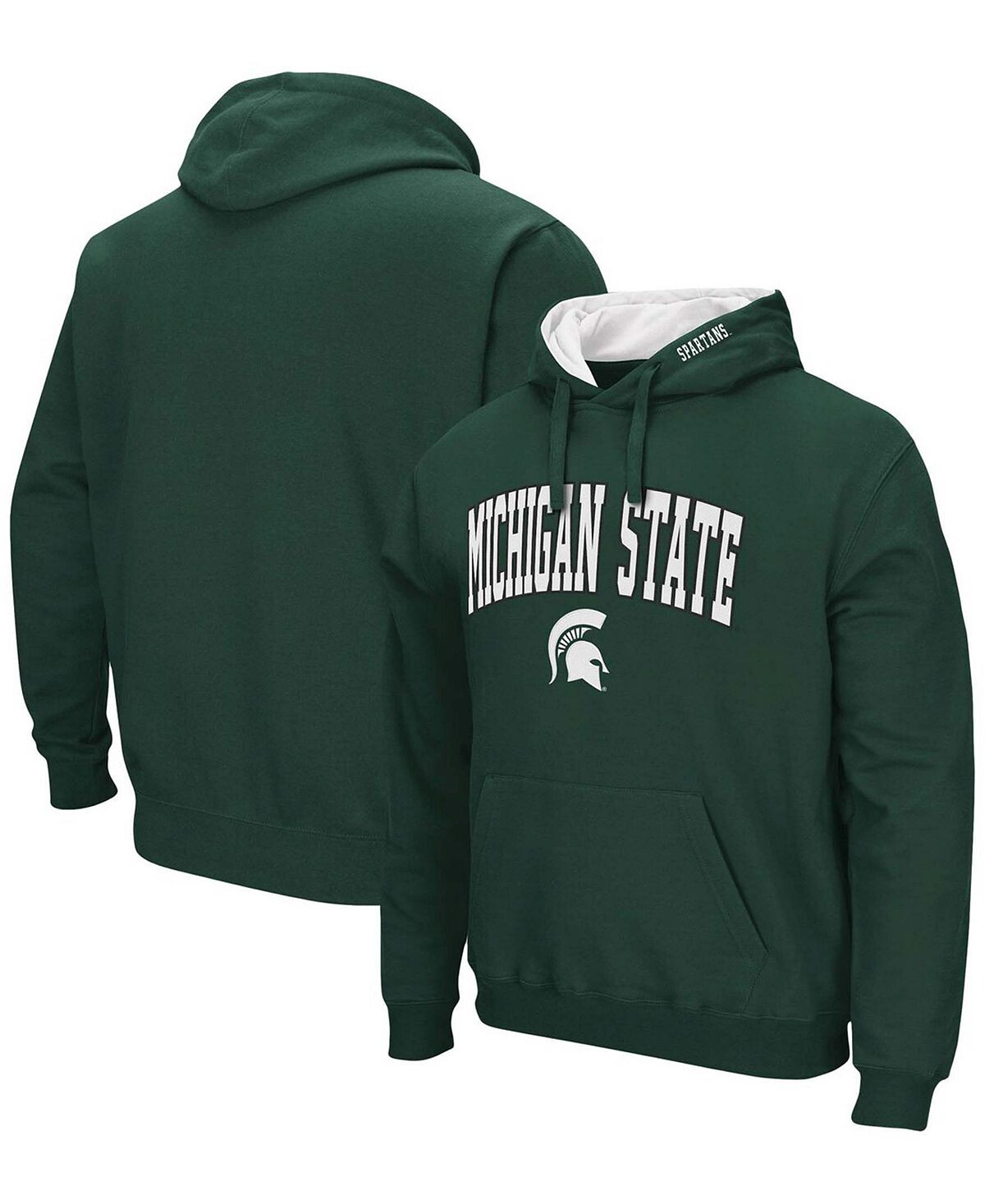 

Мужская зеленая толстовка с капюшоном michigan state spartans arch logo 3.0 pullover Colosseum, зеленый