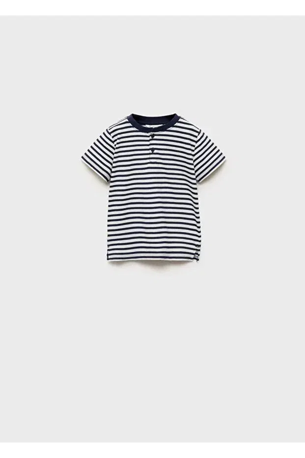 Детская футболка для мальчиков с принтом Mango Baby, Navy Blue — фото 2