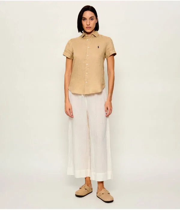 Женская рубашка из льна Mlanie Polo Ralph Lauren, бежевый — фото 2