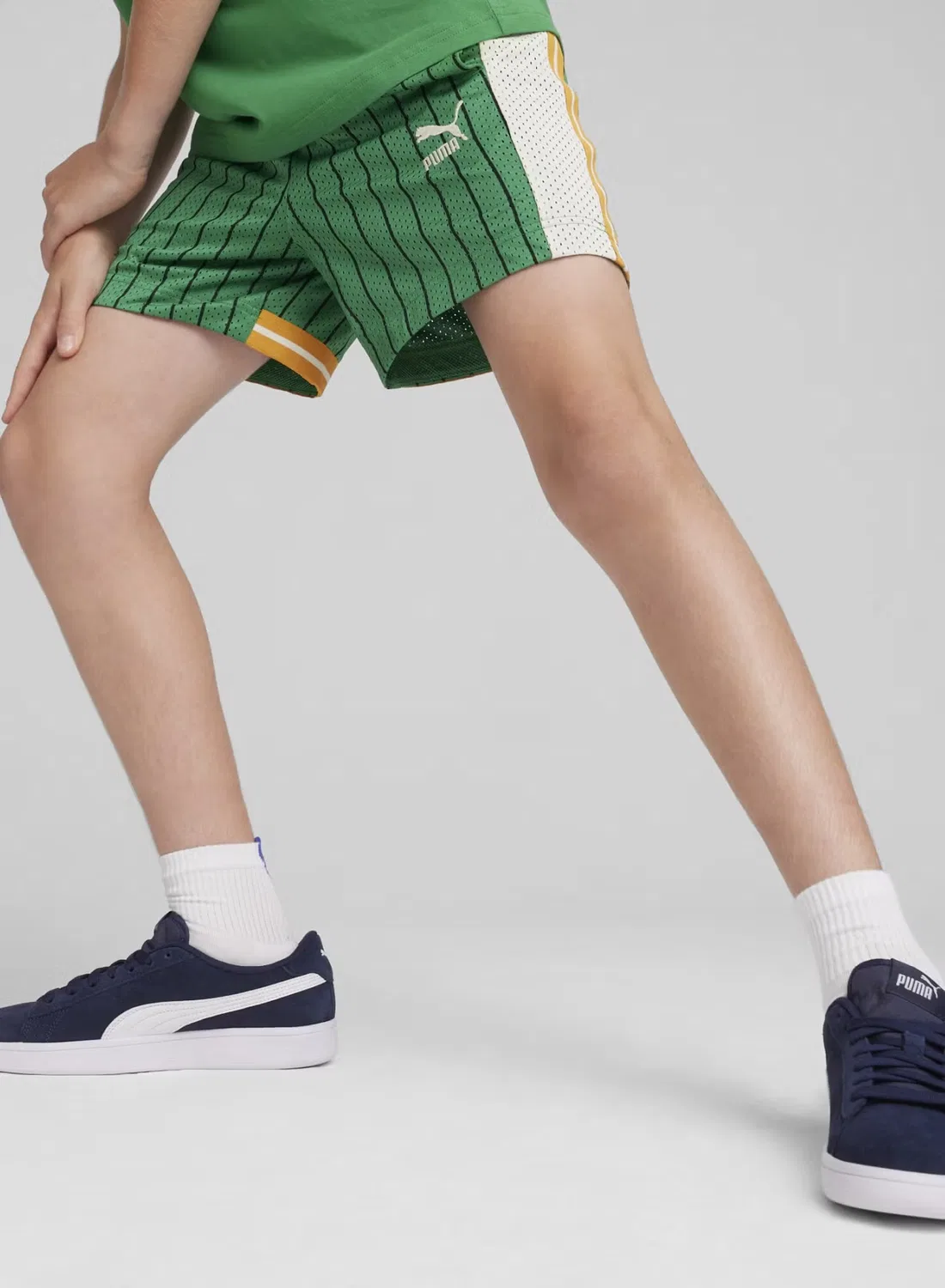 Шорты баскетбольные с сетчатым принтом For the Fanbase Puma, зеленый