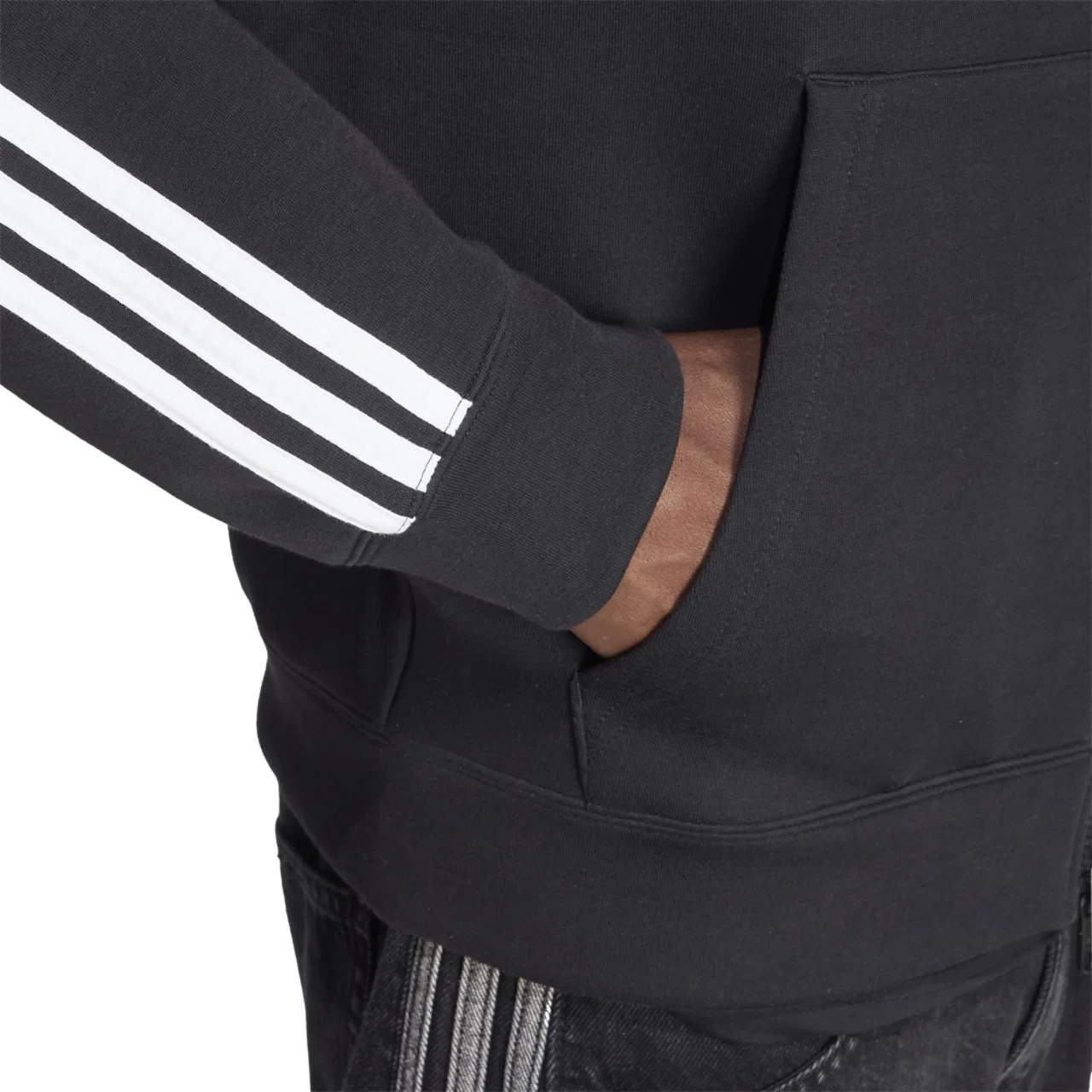 Мужское худи Oversize Full-Zip Adicolor Adidas, черный — фото 3