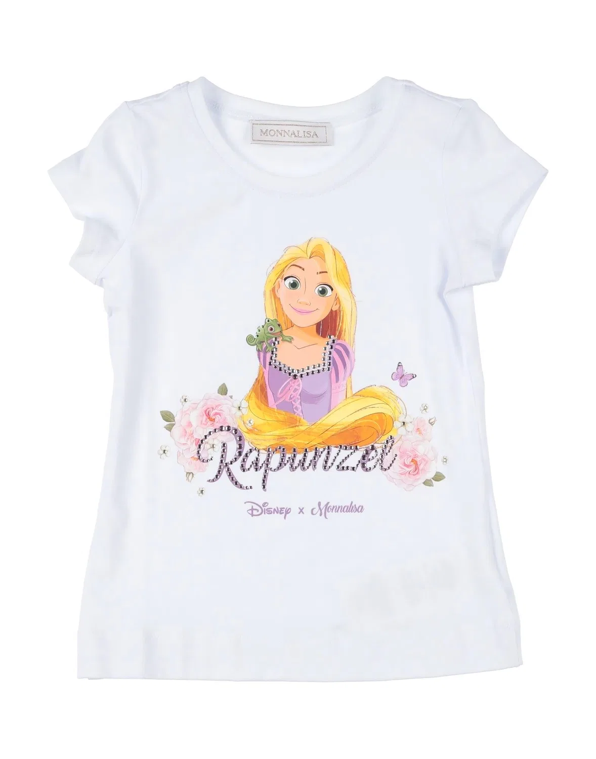 Детская футболка с принтом Disney X Monnalisa Monnalisa, белый