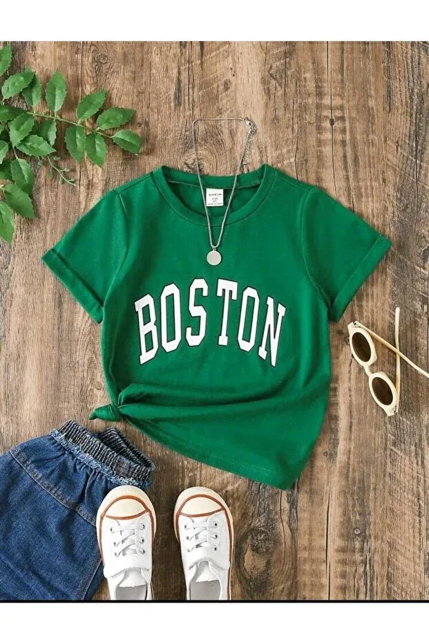 Детская футболка с принтом Boston Favorist, Nefti