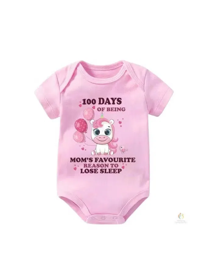Боди-комбинезон с принтом единорога, короткий рукав, Matching Family Outfits, розовый