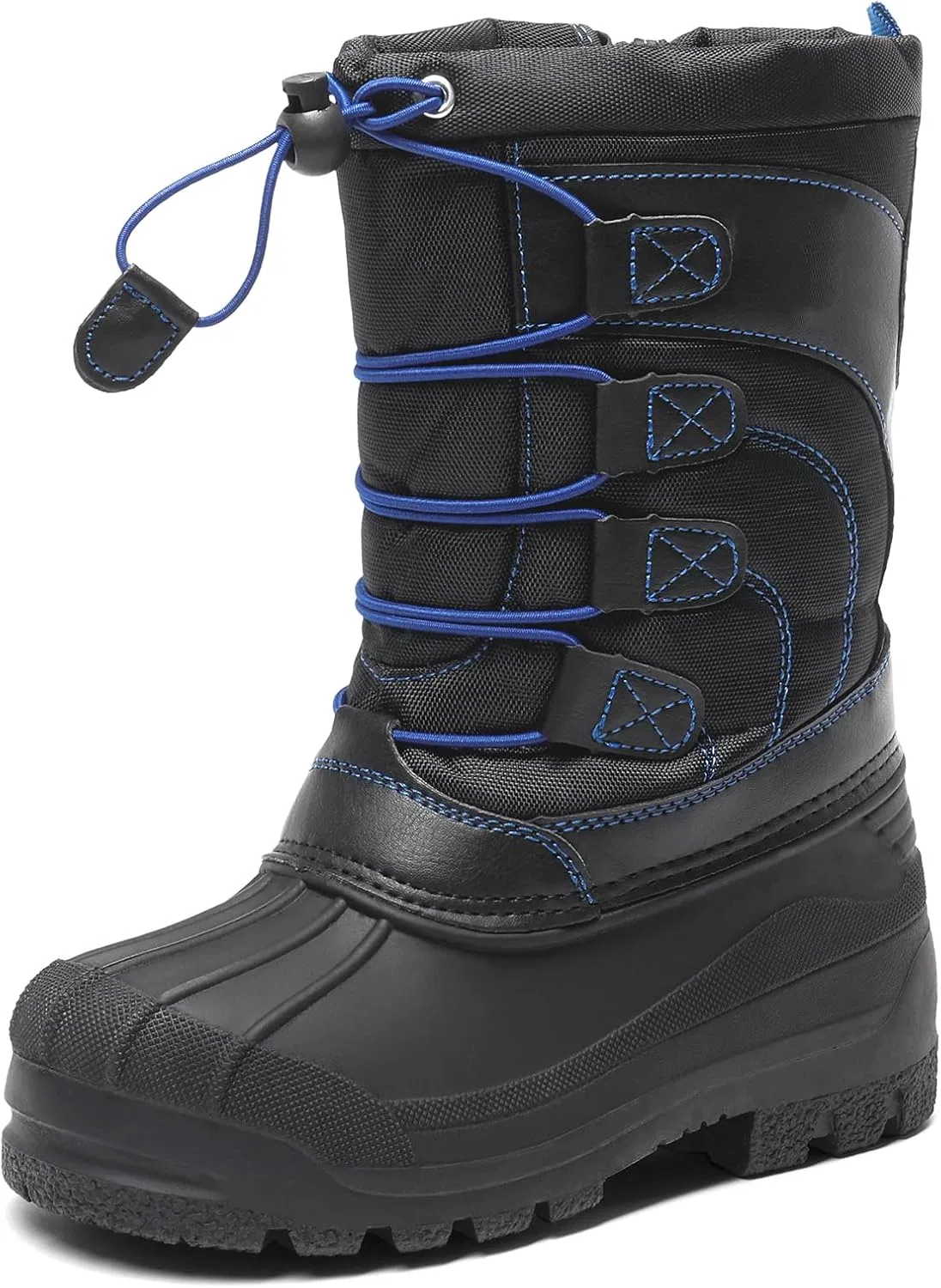 Детские зимние водонепроницаемые снежные ботинки DREAM PAIRS, Black/Grey/Royal