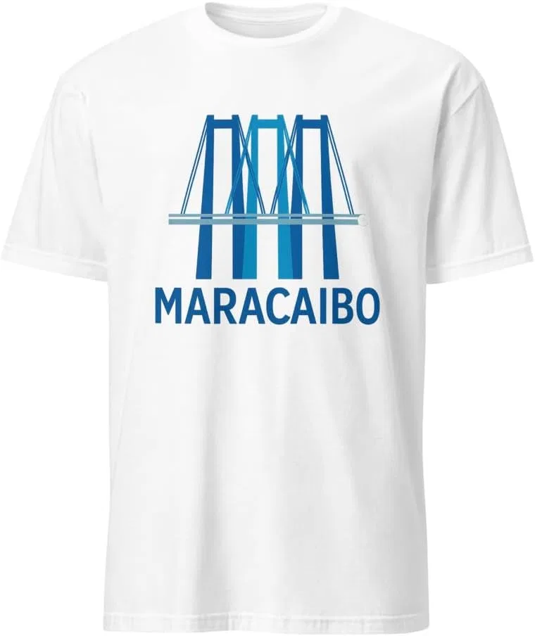 Мужская футболка с принтом моста Maracaibo, White