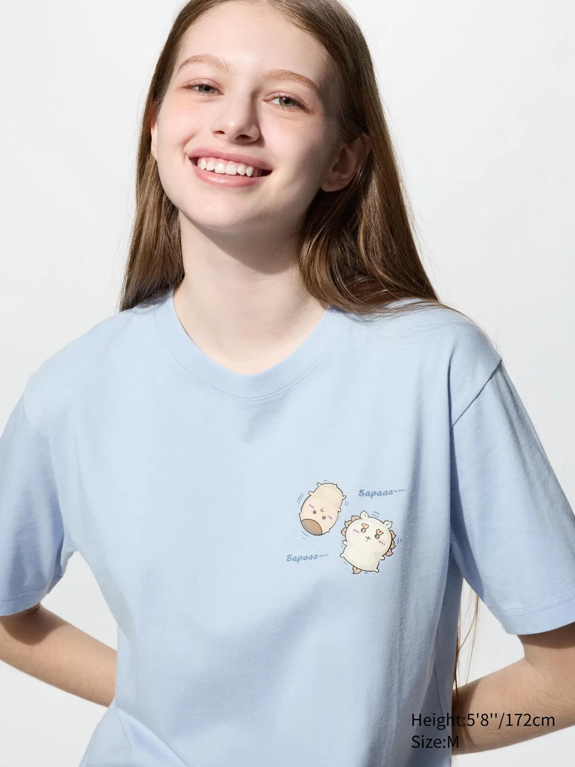 Футболка Chiikawa Uniqlo ut, с принтом, синяя