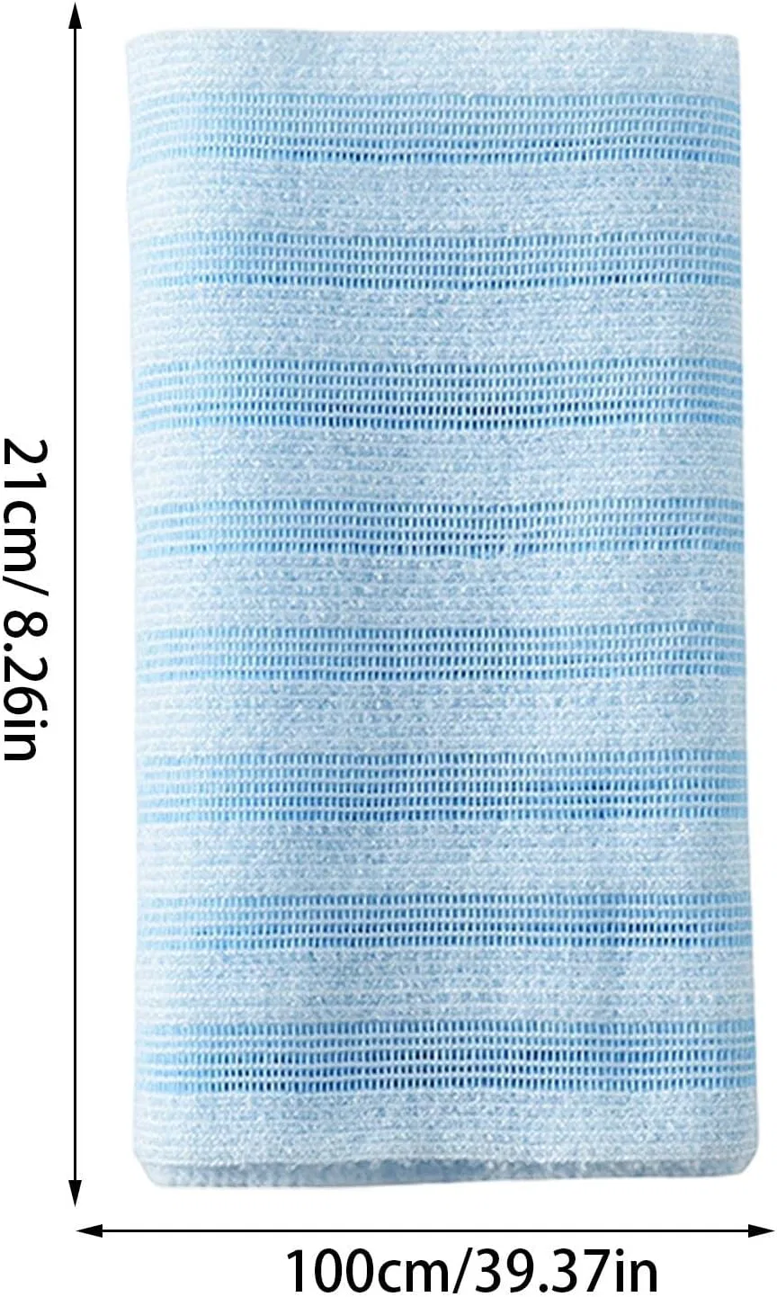 Скребок для тела эксфолирующее полотенце, хлопок и полиэстер, Blue Stripes Generic — фото 3