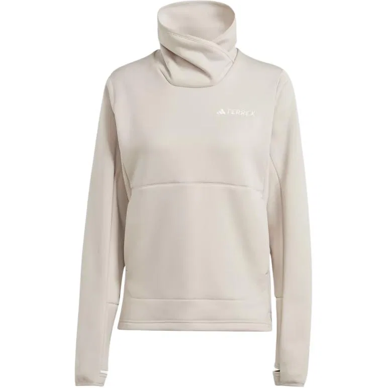 Женская толстовка из флиса с длинным рукавом Terrex Xperior Medium Fleece Pullover Adidas, Wonder Beige