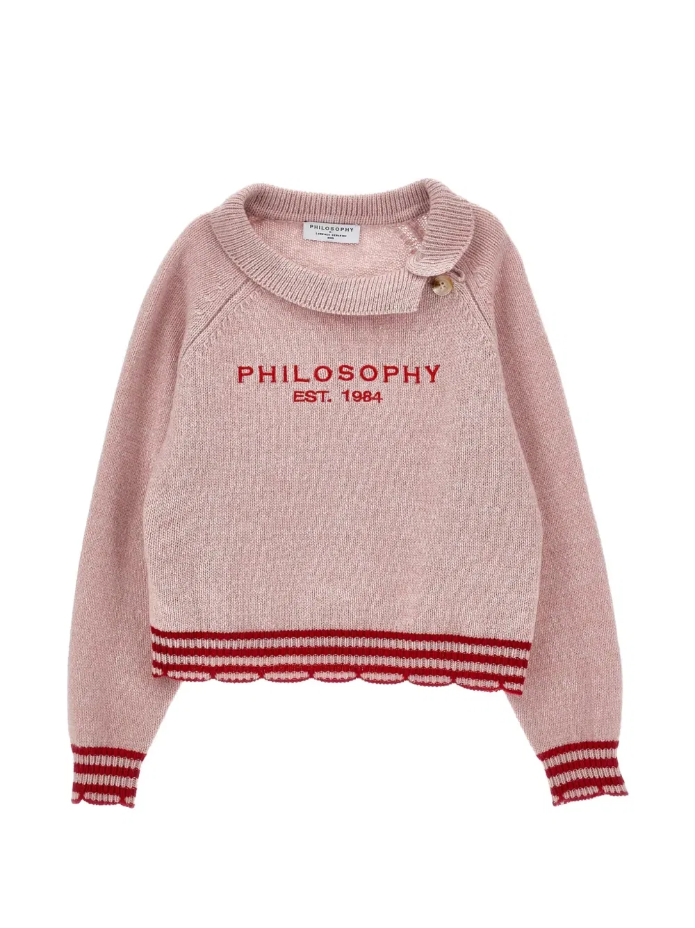 Свитер вязаный Philosophy di Lorenzo Serafini Kids, розовый