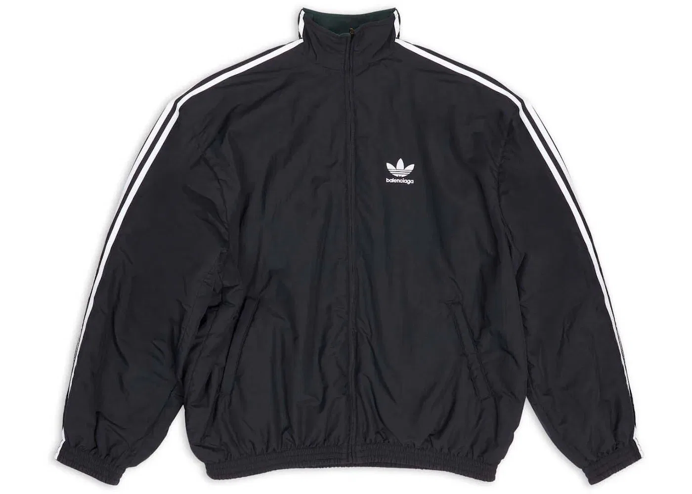Мужская куртка с принтом Reversible Tracksuit Jacket Balenciaga, Black Green — фото 2