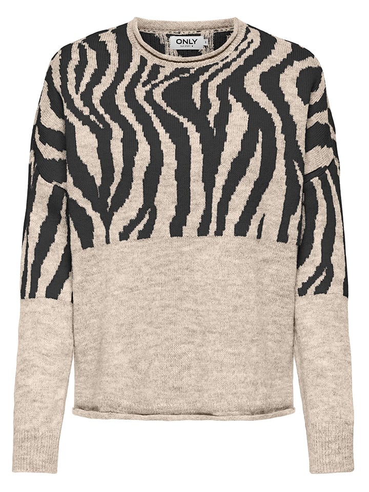 

Пуловер ONLY Pullover Jade, цвет Beige/Schwarz