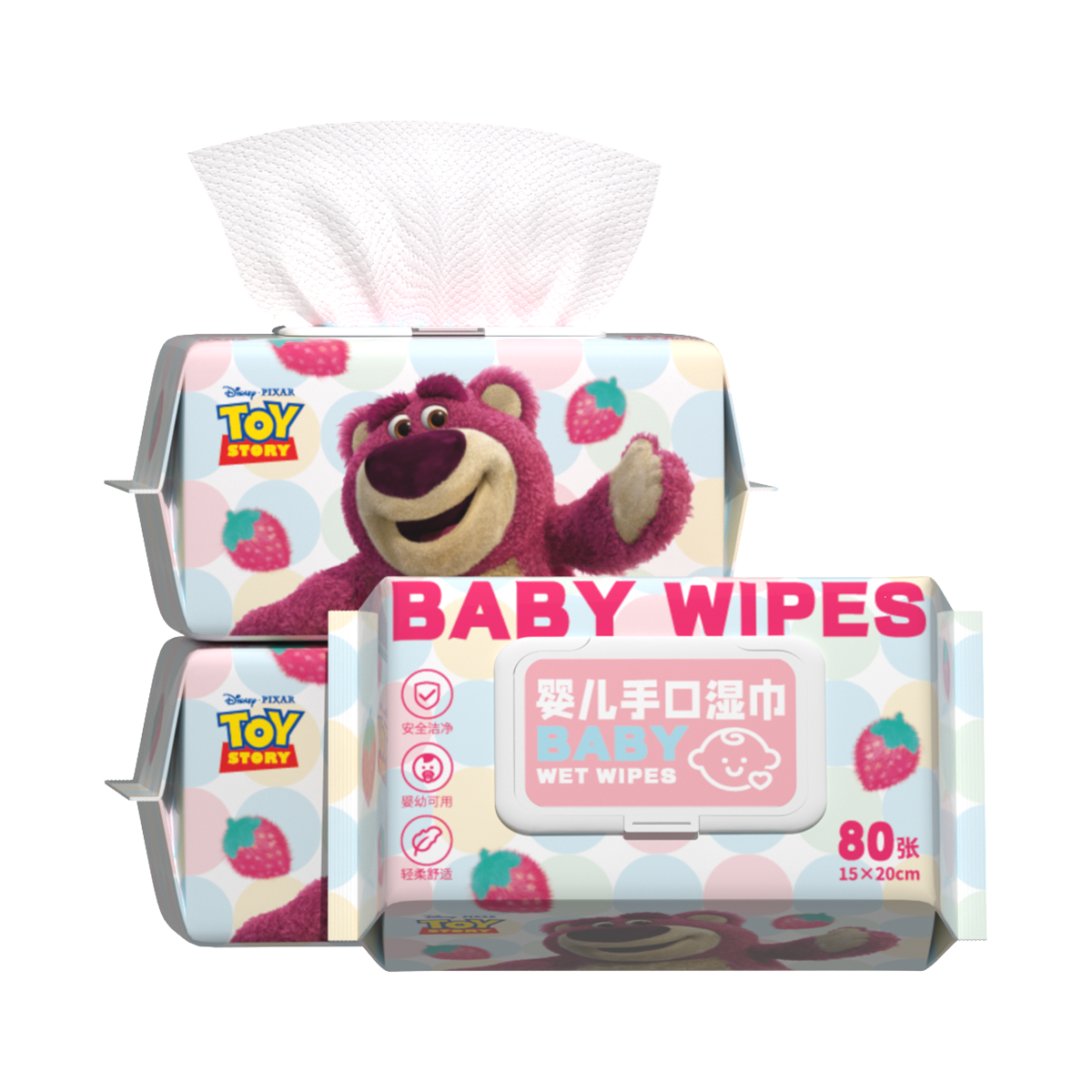 

Утолщенные домашние экономичные детские влажные салфетки Disney, 3 large bags[family pack]